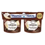 Mamie Nova Coeur de liègeois 3 Chocolats, 2x120g