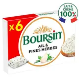 Boursin Fromage à tartiner Ail et fines herbes, 6 portions - 96g