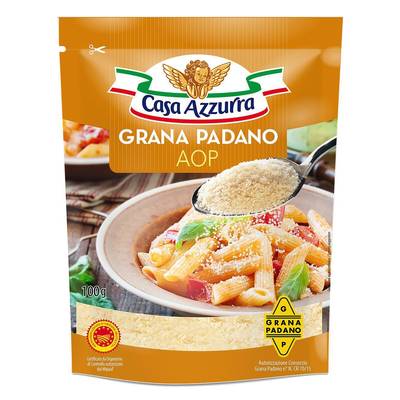Casa Azzurra Grana Padano AOP râpé frais, 100g