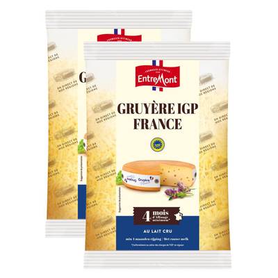 Entremont Gruyère rapé au lait cru IGP, Lot de 2x150g