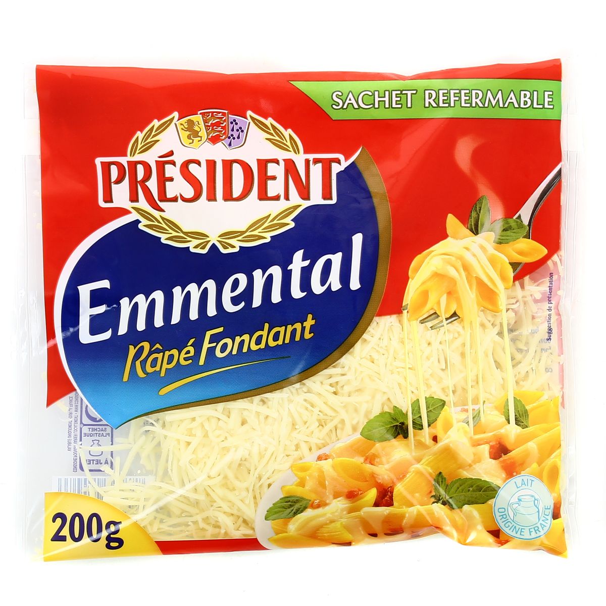Président Emmental râpé, 200g