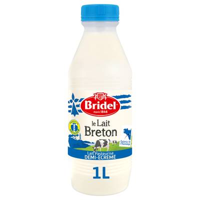Bridel Lait Frais 1/2 écrémé, 1l