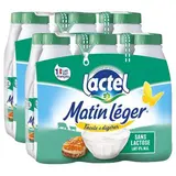 Matin Léger de Lactel Lait écrémé 0%mg sans lactose, Lot de 2 - 6x1L