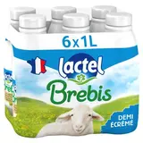 Lactel Lait brebis demi-écrémé 1,5% mg, 6x1l