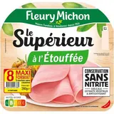 Fleury Michon Le Jambon Supérieur à l'Étouffée Conservation Sans Nitrite, 8 tranches - 280g