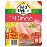 Isla Délice Délice de Dinde Cuit à l'Étouffée Halal, 8 tranches - 240g