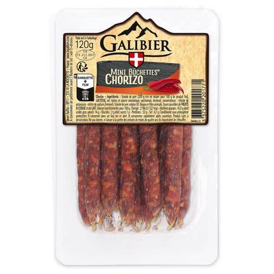 Galibier Saucisson Mini Bûchettes Chorizo, 120g