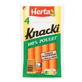 Herta Knacki Saucisses 100% Poulet, 4 saucisses - 140g