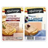 Madrange Duo Terrine campagne et Mousse de canard, 100g
