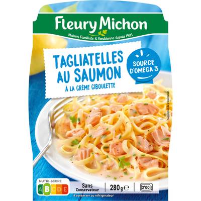 Fleury Michon Tagliatelles au Saumon, Crème Ciboulette, 1 Part - 280g
