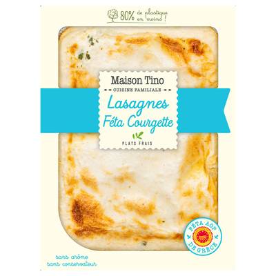 Maison Tino Lasagnes Féta Courgette, 3/4 Parts - 900g