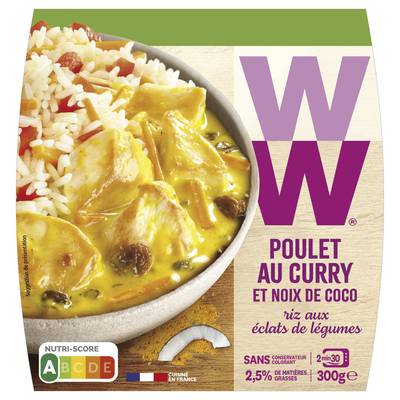 WW Poulet au Curry, 1 Part - 300g