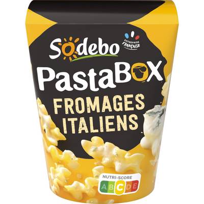 Sodebo Pasta Box Pâtes Fraîches aux Fromages Italiens, 330g