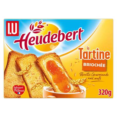 Heudebert Tartines Briochées recette gourmande, 320g