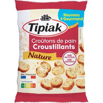 Tipiak Croûtons de Pain Croustillant Nature, 75g