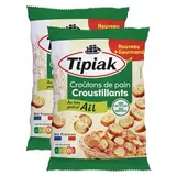 Tipiak Croûtons de pain à l'ail grillés au four, Lot de 2x220g