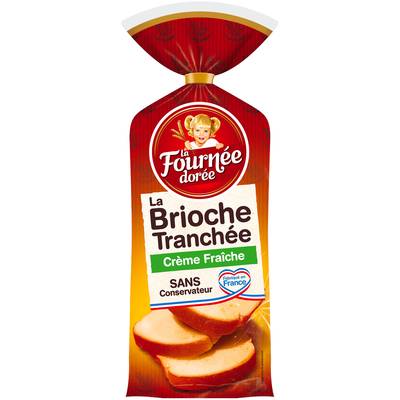 La Fournée Dorée Brioche tranchée Crème Fraîche, 500g