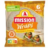 Mission 6 galettes Wraps Epeautre et Avoine, 370g