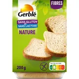 Gerblé Sans Gluten Sans Lactose Pain de mie tranché à la farine de riz, à la farine de sarrasin et à la farine de millet sans gluten, 200g