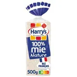 Harrys Pain de Mie Nature 100% Mie Sans Croûte, Sans Additifs, 20 tranches - 500g