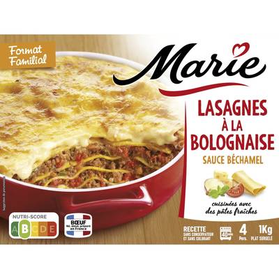 Marie Lasagnes à la bolognaise, béchamel gratinée cuisinées avec des pâtes fraiches, 1kg