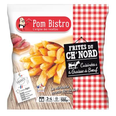 Pom Bistro Frites du Ch'Nord cuisinées à la graisse de boeuf, 500g