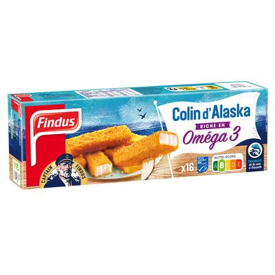 Findus Bâtonnets de Colin d'Alaska MSC, 16x28g