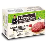 La Nouvelle Agriculture Steak haché pur boeuf façon bouchère 15%mg, 4x125g