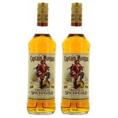 Captain Morgan Rhum original spiced gold 35°, Lot de 2x70cl