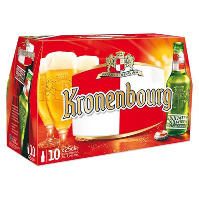 Kronenbourg Bière blonde 4°2, 10x25cl