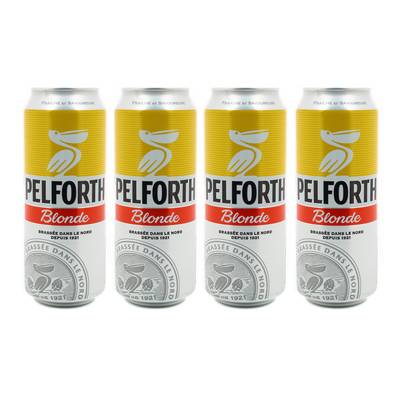 Pelforth Bière blonde 5.8°, Lot de 4x50cl