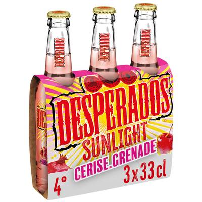 Desperados Bière aromatisée tequila cerise grenade 4°, 3x33cl