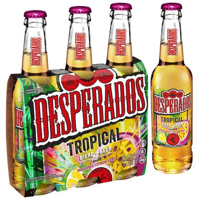 Desperados Bière aromatisée Tropical Rhum Passion 5,9°, 3x33cl