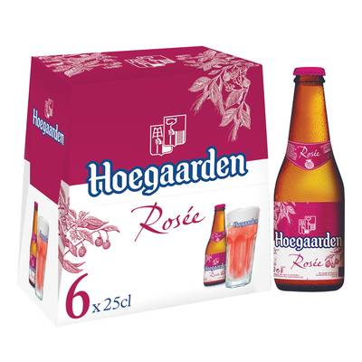 Hoegaarden Bière blanche aromatisée framboise 3°, 6x25cl