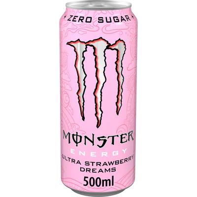 Monster Boisson énergisante saveur fraise sans sucre, 50cl