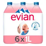 Evian Eau minérale naturelle, 6x1L