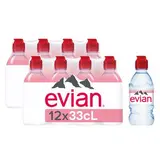 Evian Eau minérale naturelle, Lot de 2 - 12x33cl