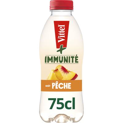 Vittel Plus Immunité Zinc goût pêche, 75cl