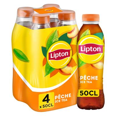 Lipton Thé glacé saveur pêche, 4x50cl