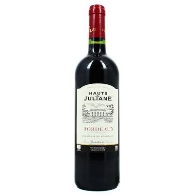 Bordeaux rouge AOC Les Hauts de Julianne Bio, 75cl