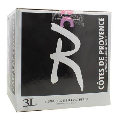 Côtes de Provence rosé AOP R de Ramatuelle 12.5°, Bag in box 3L