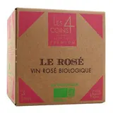 Vin De France rosé Les 4 Coins Bio 11.5°, Bag in box 3L