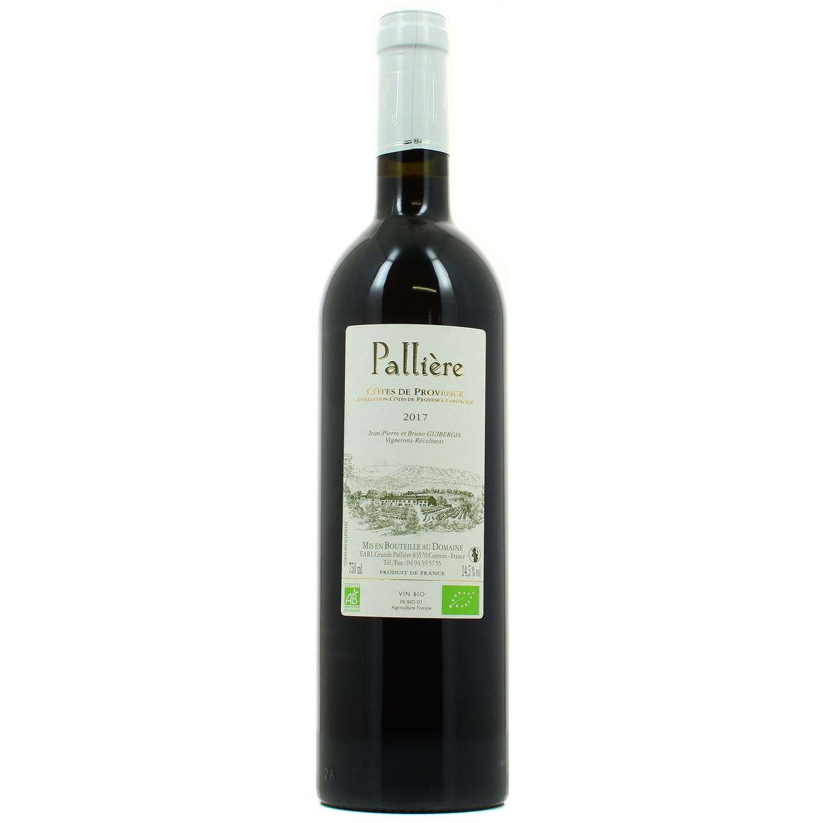 Côtes de Provence rouge AOP Domaine de Pallière Bio, 75cl