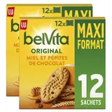 Belvita Biscuits petit-déjeuner miel et pépites de chocolat, Lot de 2x650g