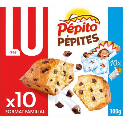 Pépito Gâteaux aux pépites de chocolat, 10 gâteaux - 300g
