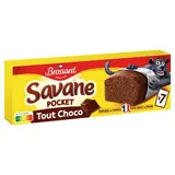 Savane Gâteau tout chocolat Pocket, 7 gâteaux - 210g