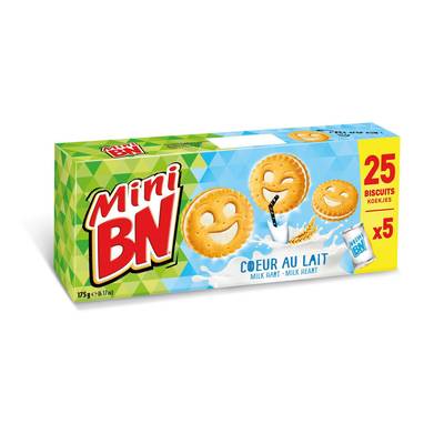 BN Mini biscuits coeur de lait, 25 biscuits - 175g