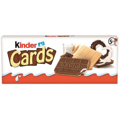 Kinder Biscuit Chocolat au lait Cards, 5 étuis - 128g
