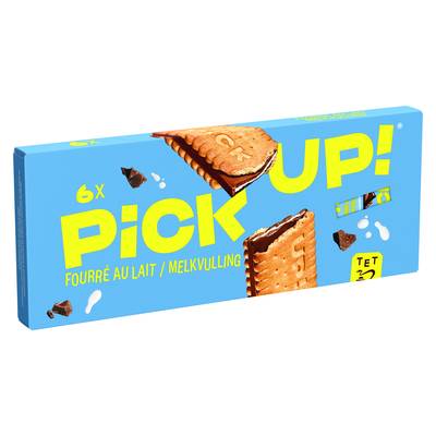 Pick-Up Biscuits fourrés chocolat au lait, 6 biscuits - 168g