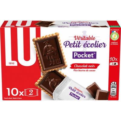 Lu Petit écolier Pocket chocolat noir, 20 biscuits - 250g